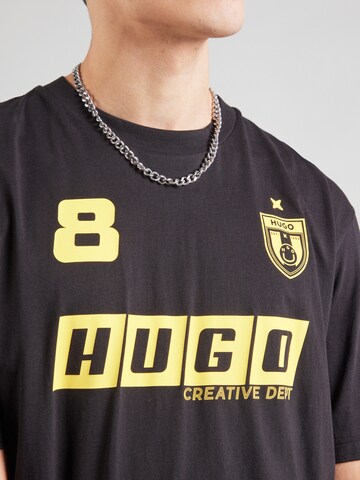 HUGO Tričko 'Nebulop' - Čierna