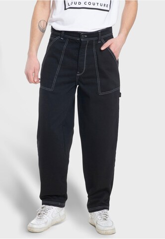 HOMEBOY Loose fit Cargo jeans 'X-tra' in Black: front