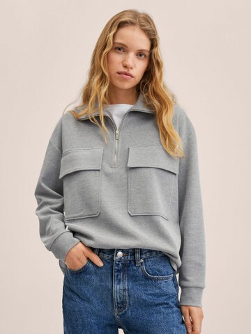 MANGO Sweatshirt in Grey: front