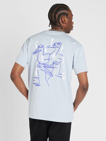 T-Shirt 'Krooked Gulls' Cleptomanicx en bleu : devant