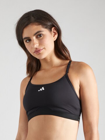 ADIDAS PERFORMANCE Bustier Biustonosz sportowy 'Aeroreact' w kolorze czarny: przód