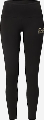 EA7 Emporio Armani Skinny Leggings in Schwarz: predná strana