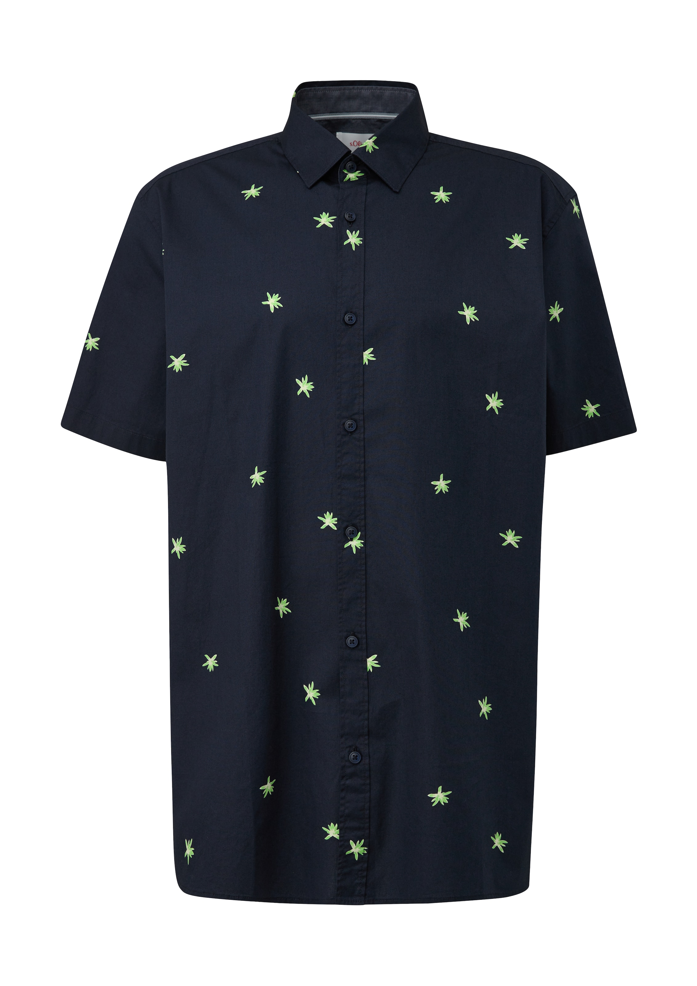 s.Oliver Men Tall Sizes Regular fit Button Up Shirt in Blue: front