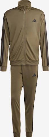 ADIDAS SPORTSWEAR Тренировочный костюм 'Sportswear Basic 3-Stripes Tricot Track' в Зеленый: спереди