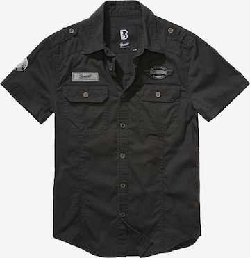 Brandit Regular fit Button Up Shirt 'Luis' in Black: front