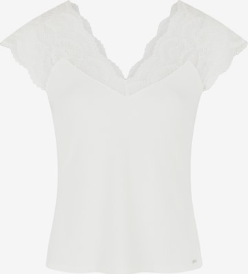 Morgan - Camiseta 'DELO' en blanco: frente