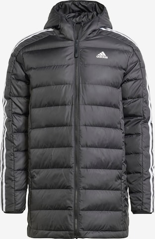 ADIDAS SPORTSWEAR Outdoor jacket 'Essentials 3-Streifen' in Black: front