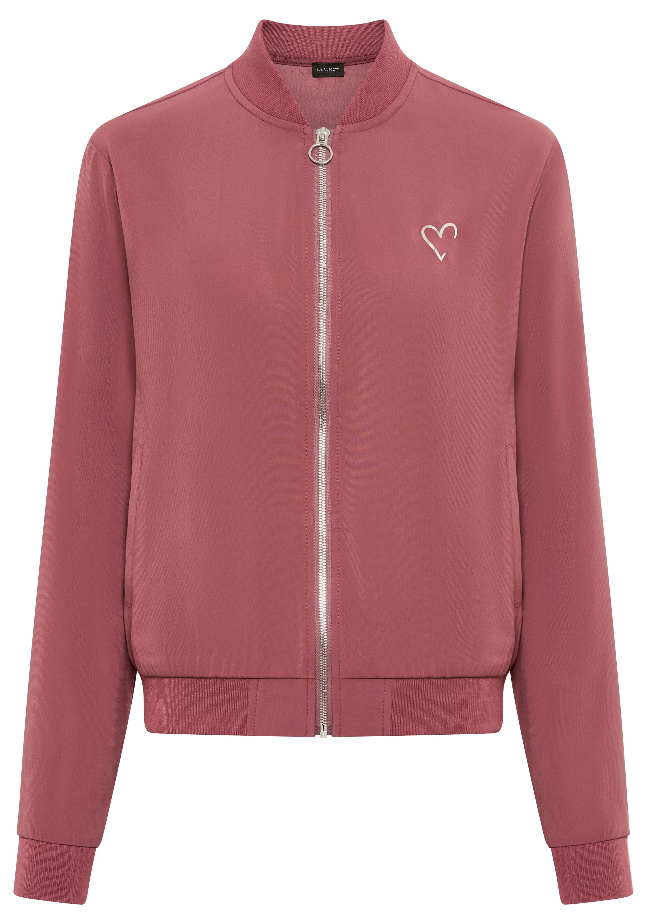 LAURA SCOTT Jacke in XS in bordeaux / silber, Produktansicht