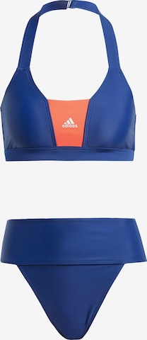 ADIDAS SPORTSWEAR Bustier Sportbikini in Blauw: voorkant