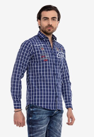CIPO & BAXX Regular fit Button Up Shirt 'CH183' in Blue