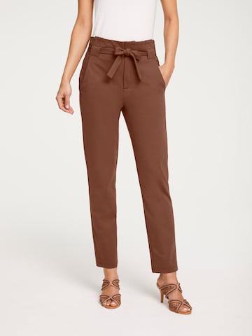 heine Tapered Pants 'Linea Tessini' in Brown: front