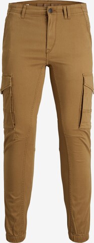 Effilé Pantalon cargo 'Paul Flake' JACK & JONES en marron : devant