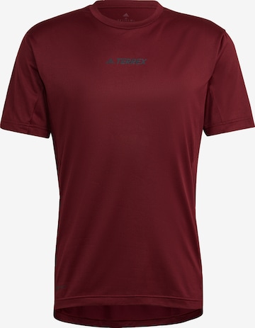 ADIDAS TERREX Functioneel shirt in Rood: voorkant