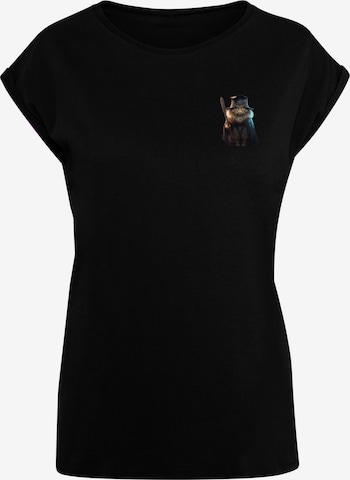 F4NT4STIC Shirt 'Wizard Cat' in Schwarz: Vorderseite