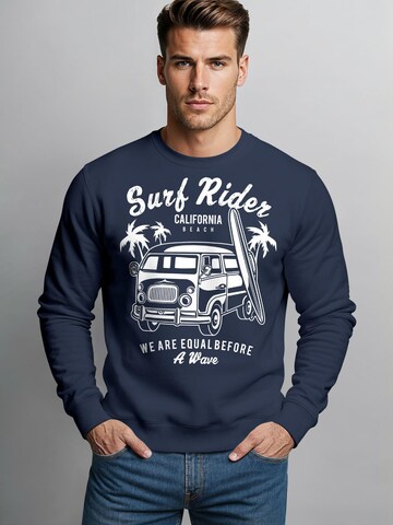 Neverless Sweatshirt 'Surf Rider' in Blue