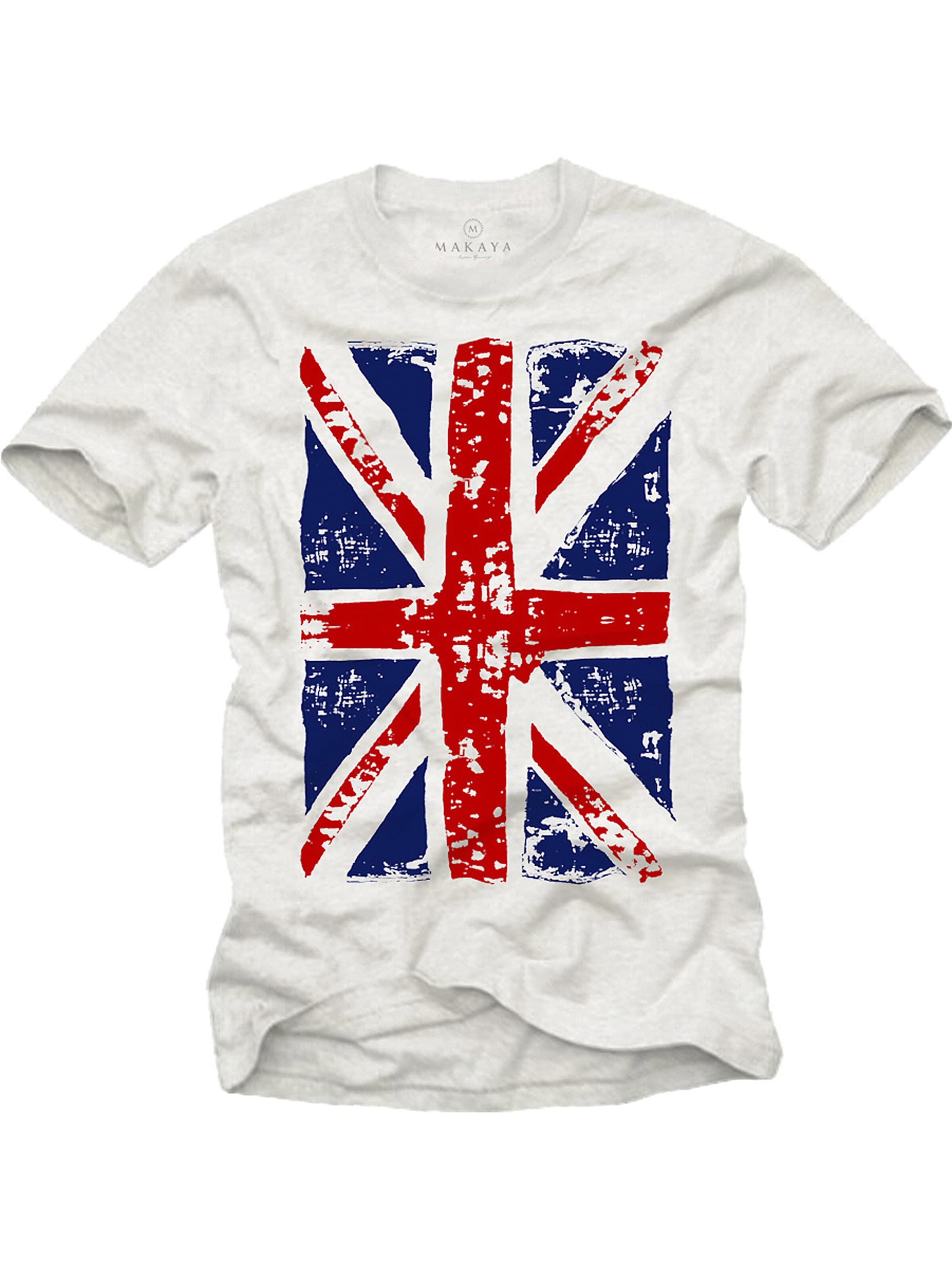 MAKAYA Shirt 'Union Jack' in White: front