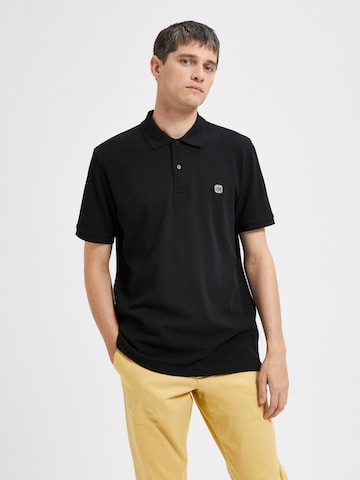 SELECTED HOMME Poloshirt 'Dante' in Schwarz: predná strana