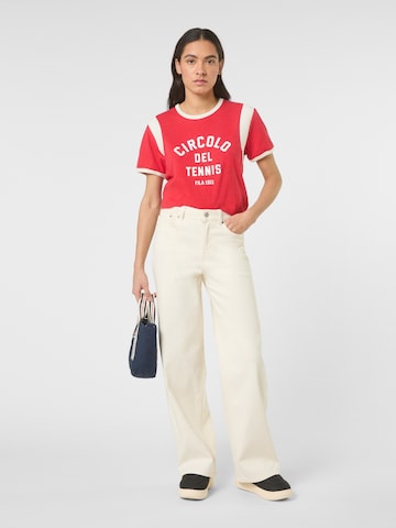 FILA - Camiseta 'MONTALTO relaxed graphic ringer t-shirt' en rojo