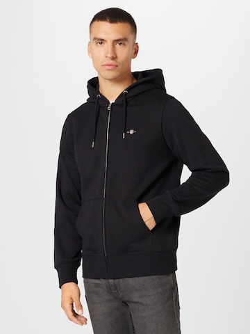 GANT Sweatjacke in Schwarz: predná strana