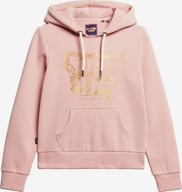 Sweat-shirt Superdry en rose : devant