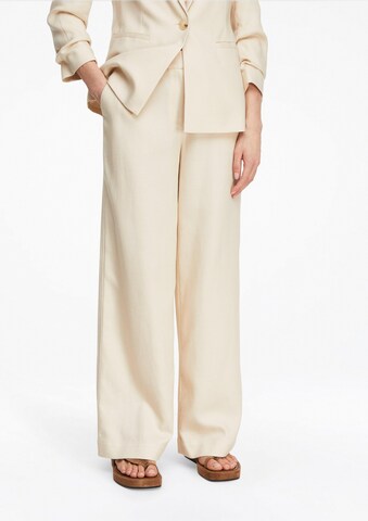COMMA Wide leg Pants in Beige: front