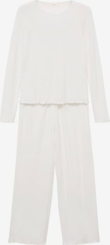 MANGO Pyjama 'Mana' in Weiß: Vorderseite