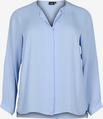 Chemisier 'Seli' Zizzi en bleu : devant