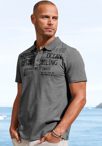 JOHN DEVIN Poloshirt in Grau: Vorderseite