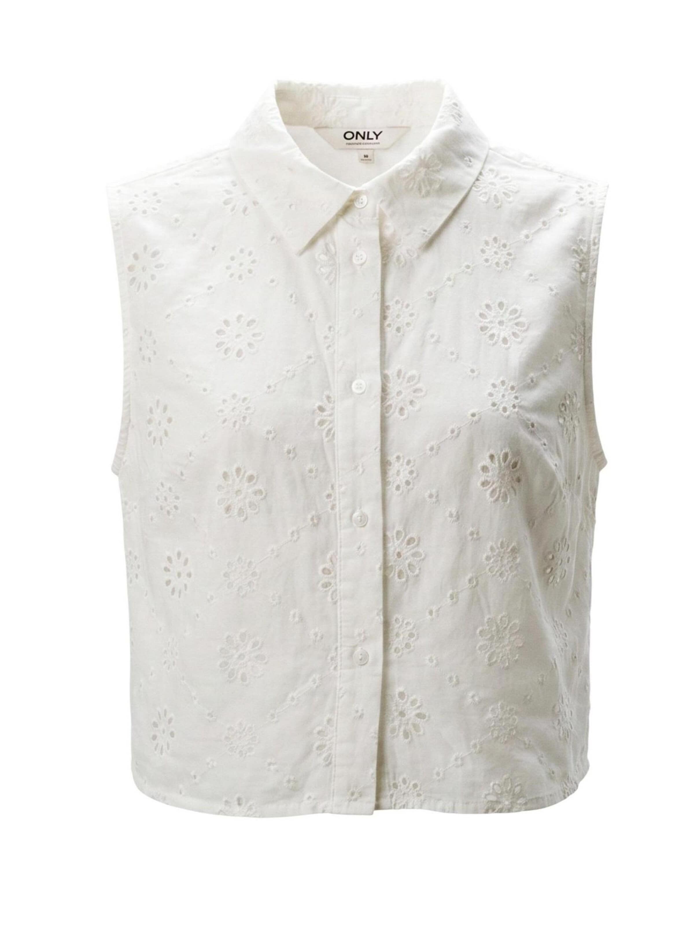 Maglietta 'Onlalithea Sl Short Emb Wvn 15371174' di ONLY in bianco: frontale