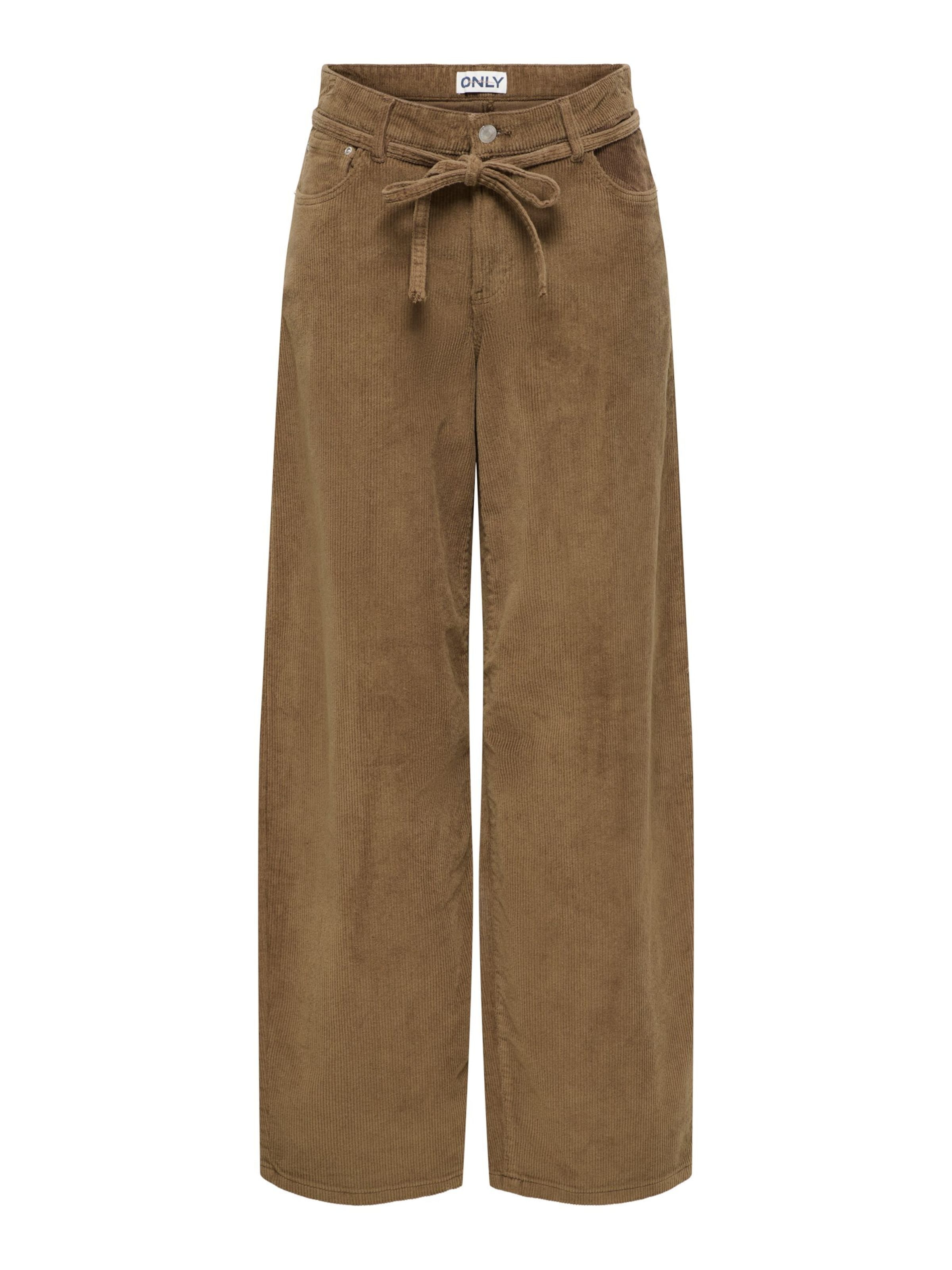 ONLY Loosefit Bukser 'ONLGianna-Global' i brun: forside