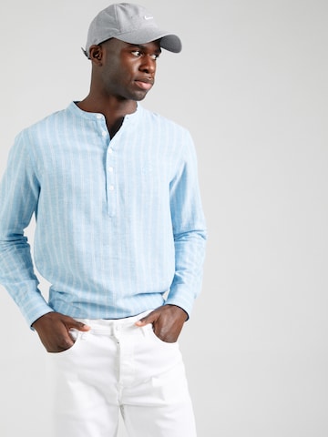 INDICODE JEANS - Ajuste regular Camisa 'Lif' en azul: frente