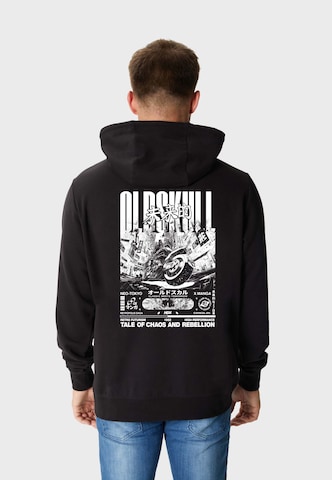 Oldskull Sweatshirt 'ASIAN FUTURISM RIDER' in Black: front