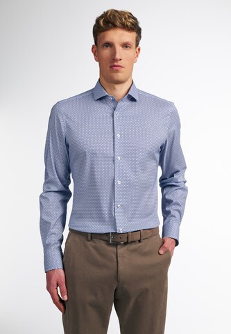 ETERNA Slim fit Button Up Shirt in Blue: front