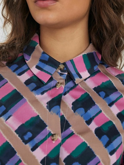 NÜMPH Robe-chemise 'NUTARTY' en pétrole / violet / rose, Vue avec produit