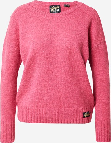 Superdry Trui 'Essential' in Roze: voorkant