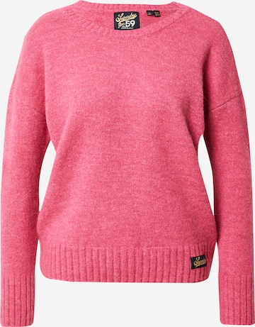 Superdry - Pullover 'Essential' em rosa: frente