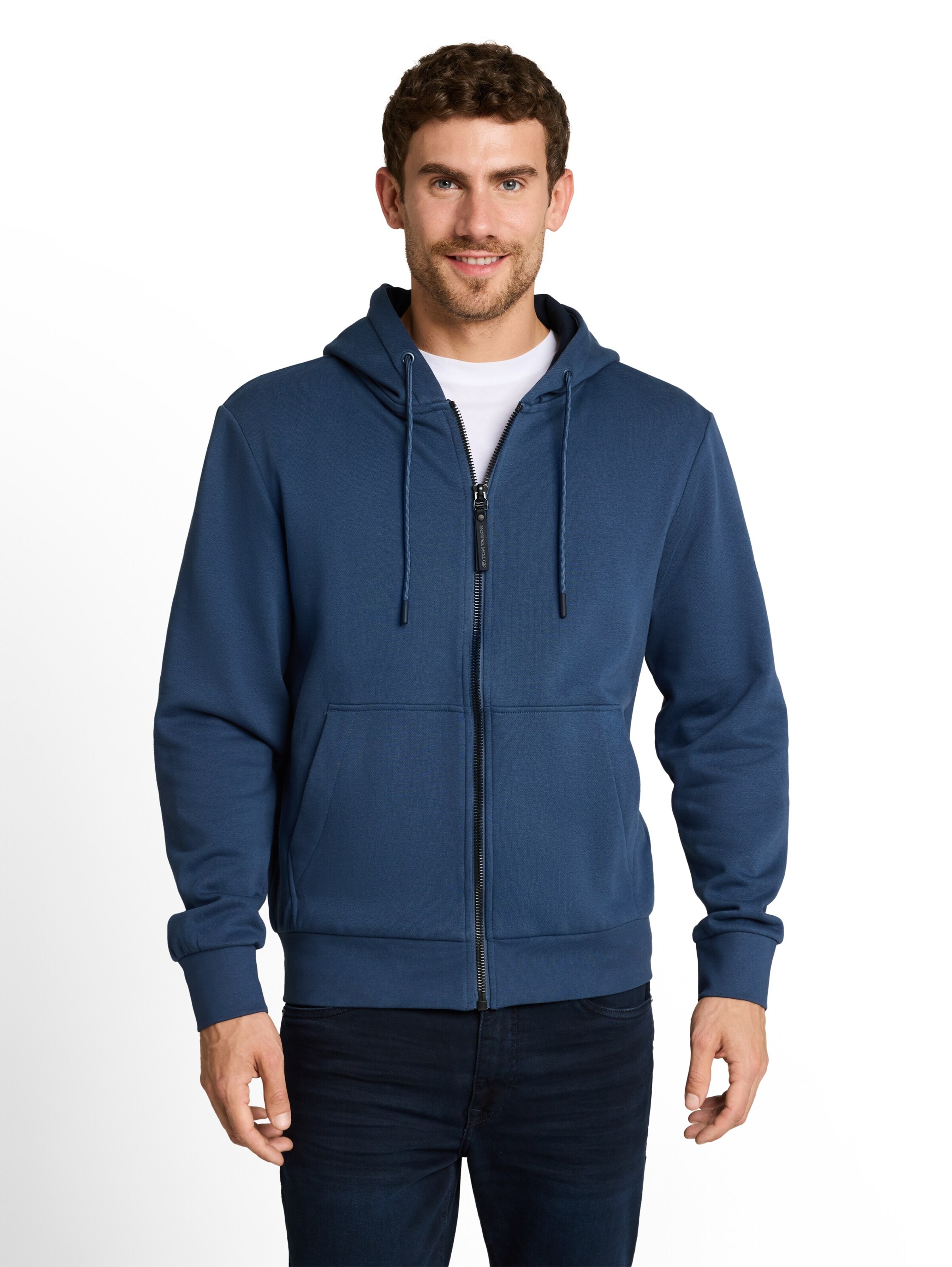 Veste de survêtement TOM TAILOR en bleu : devant