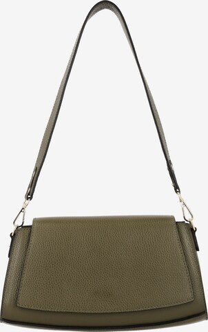 Borsa a spalla di faina in verde: frontale