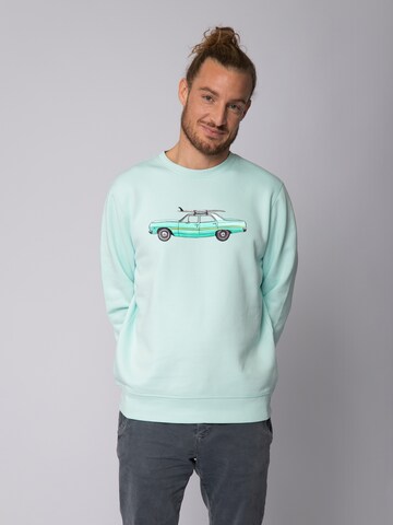 Felpa ' Surf Car ' di Watapparel in blu: frontale