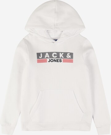 Sweat Jack & Jones Junior en blanc : devant