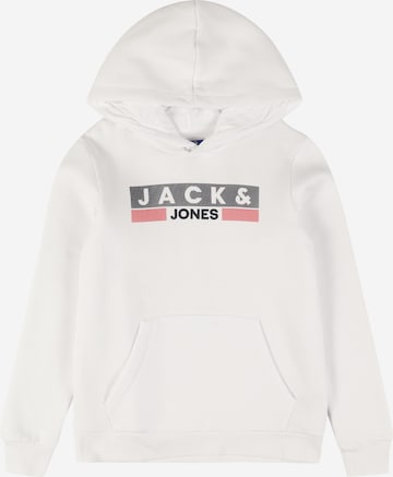 Jack & Jones Junior Sweatshirt in Wit: voorkant