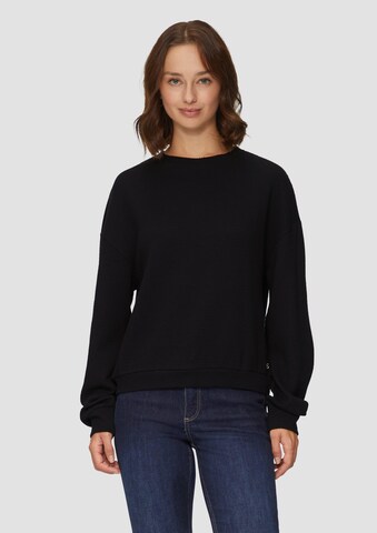 QS Sweatshirt in Schwarz: Vorderseite