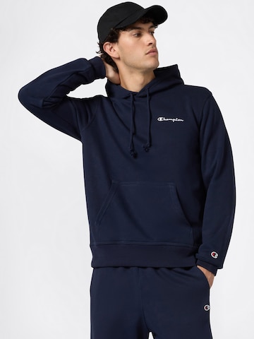 Champion Authentic Athletic Apparel Суичър в синьо: отпред