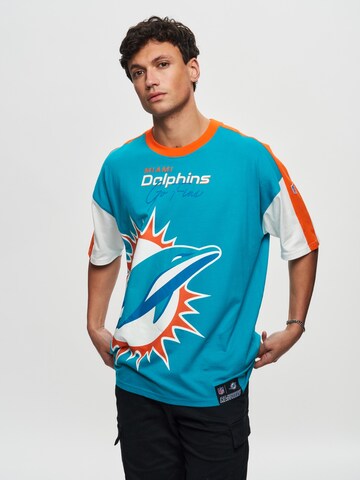 Recovered T-Shirt 'NFL Dolphins Miami' in Blau