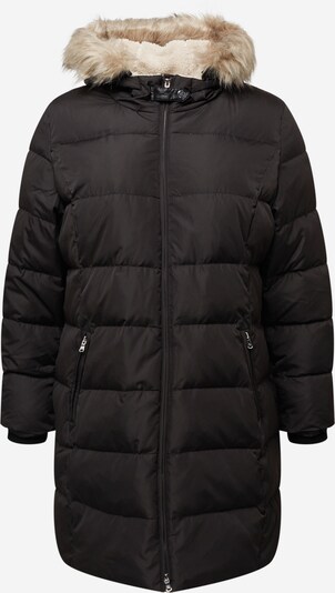 Palton de iarnă Lauren Ralph Lauren Plus pe șamoa / negru, Vizualizare produs
