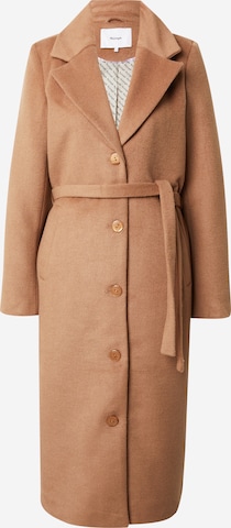 NÜMPH Between-Seasons Coat 'NUGRY' in Brown: front