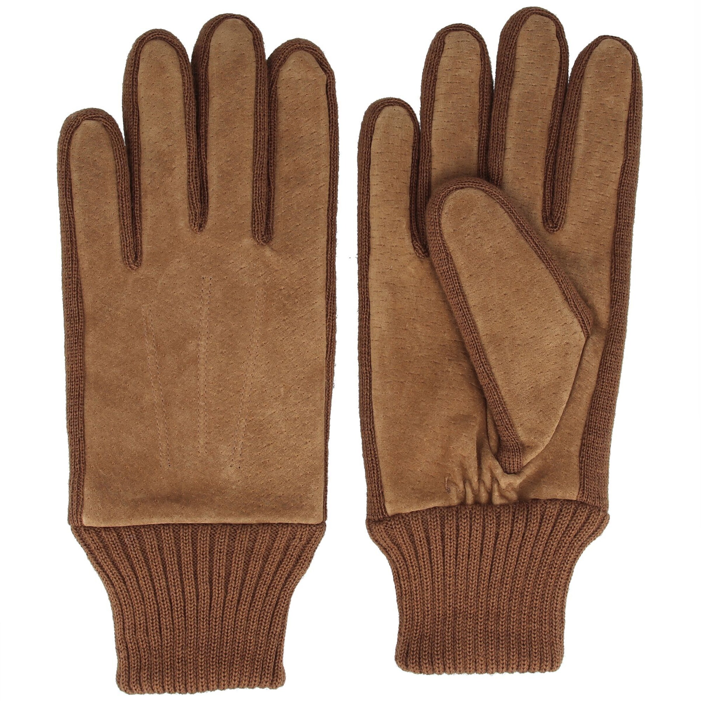 KESSLER Full finger gloves 'Stan' in Brown
