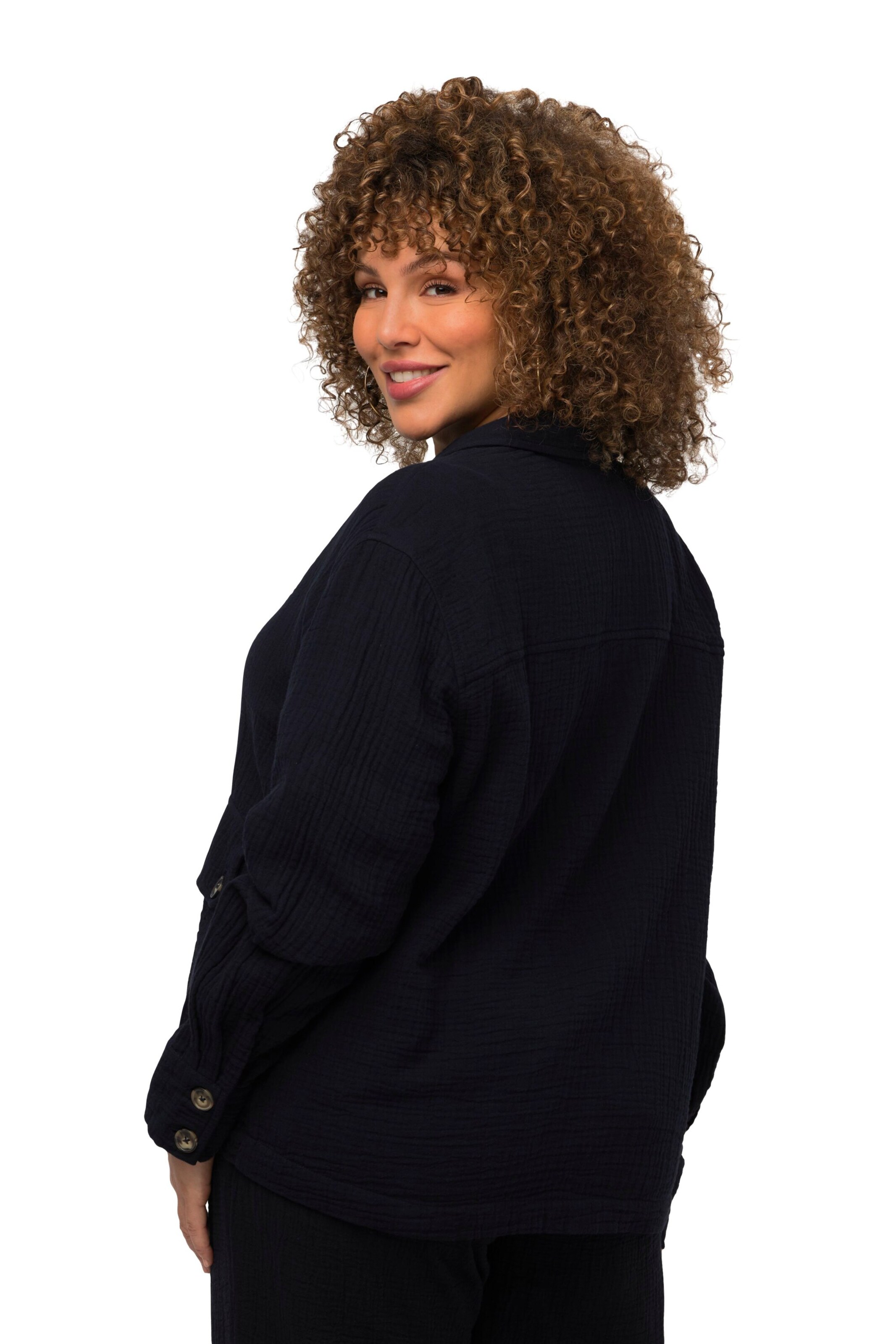 Ulla Popken Between-season jacket in Blue