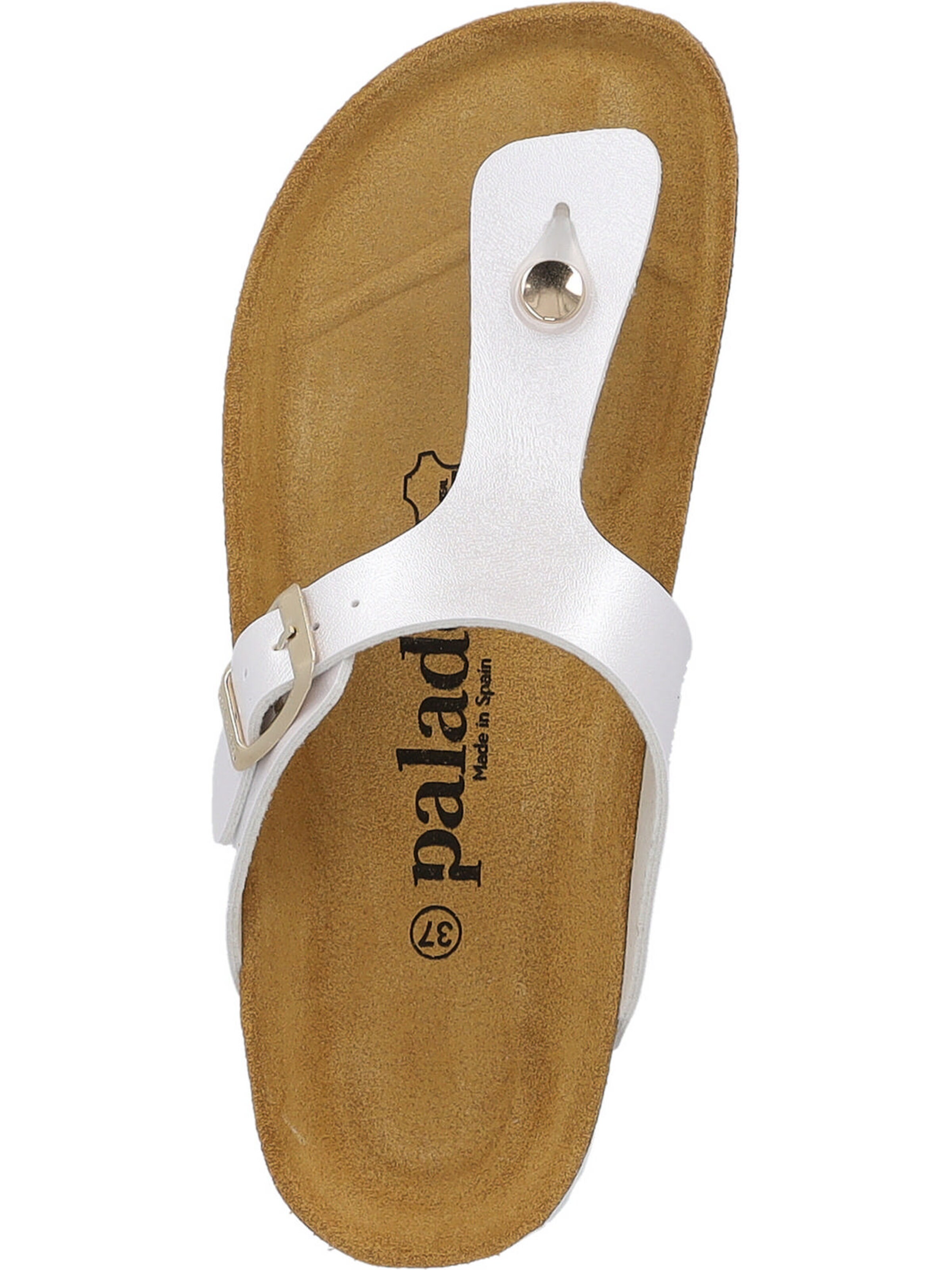 Palado Teenslipper 'Kos Metallic' in Wit