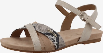 TOM TAILOR Sandály 'Mules' – béžová: přední strana